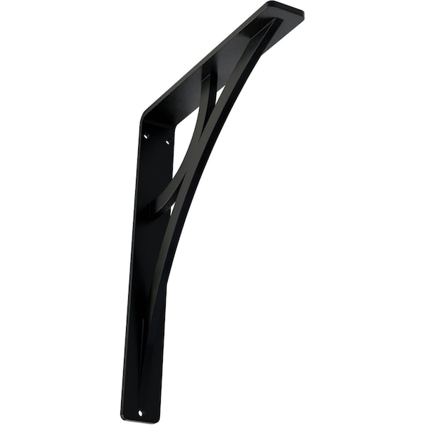 Ekena Millwork Galveston Wrought Iron Bracket, (Single center brace), Powder Coated Black 1 1/2"W x 7 1/2"D x 10"H BKTM01X07X10SGL - main